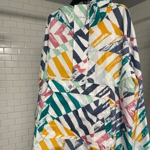 NWOT Mens XXL Columbia Sportswear Challenger Windbreaker multi colored stripes